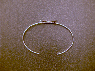 Hand Made Silver Crescent Moon Bracelet by www.witchcrafter.com